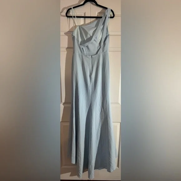 One-Shoulder Straight Maxi Dress by Mac Duggal NWT Style 26266 - Picture 6 of 7